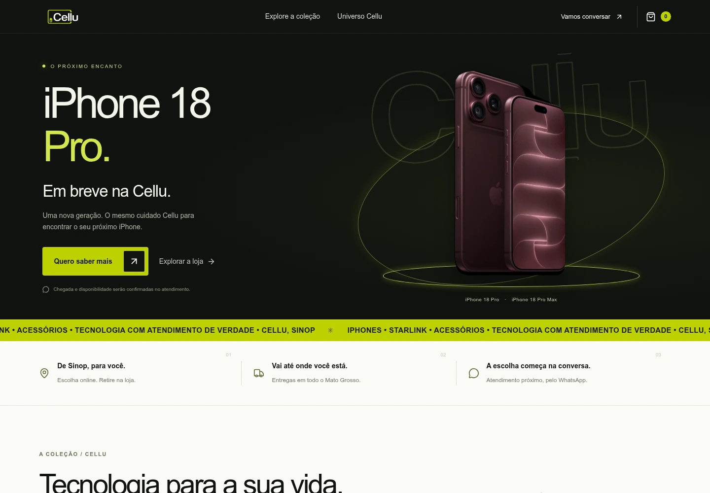 Captura real do site Cellu