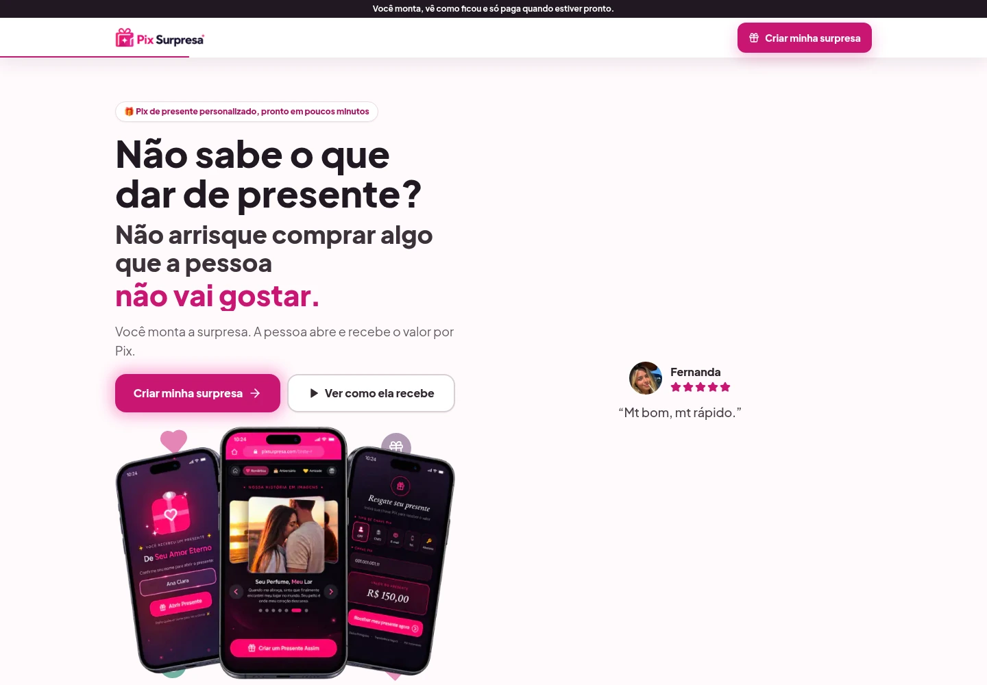 Projeto Pix Surpresa